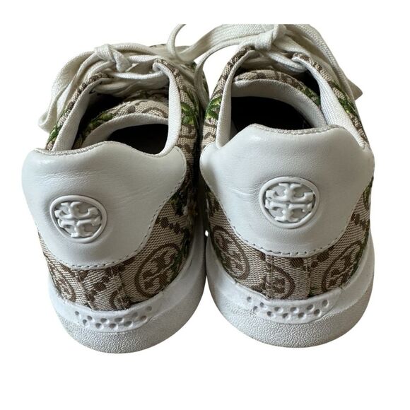 Tory Burch Women's T Monogram Howell Floral-embroidered Sneakers Size 7 - Picture 8 of 15